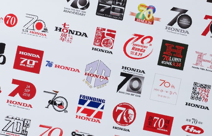 Honda 創業70周年ロゴ決定ポスター